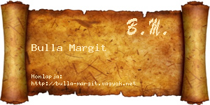 Bulla Margit névjegykártya